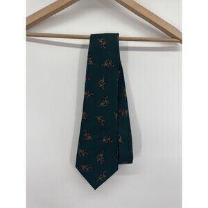 Polo Ralph Lauren Wool Tie Jockey Old Money Heritage Equestrian Retro Preppy